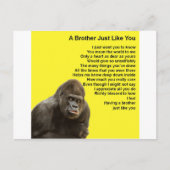 Gorilla Design - Broeder Poem Briefkaart (Voorkant)