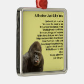Gorilla Design - Broeder Poem Metalen Ornament (Rechts)