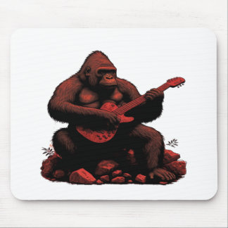 Gorilla die een gitaar speelt muismat
