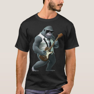 Gorilla die elektrische gitaar speelt  Dier Aap  G T-shirt