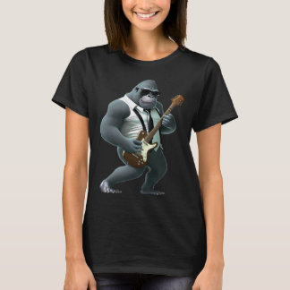 Gorilla die elektrische gitaar speelt Dier Aap G T-shirt