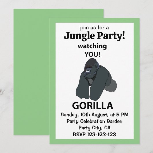 Gorilla die naar je kijkt Funny Gorilla Kaart (Voorkant / Achterkant)