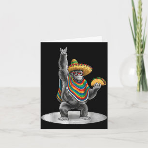 Gorilla die taco draagt grappige cinco de mayo jon kaart