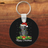 Gorilla Dierenvriend Matching Santa Hat Gorilla Ch Sleutelhanger (Voorkant)
