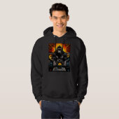Gorilla DJ Boombox Explosieve Kunst Hoodie (Voorkant volledig)