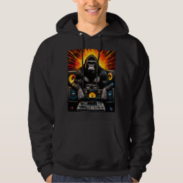 Gorilla DJ Boombox Explosieve Kunst Hoodie