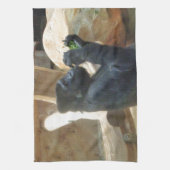 Gorilla eet zijn lunch, Dier, Wildlife, Ape Theedoek (Verticaal)