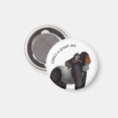 Gorilla en baby 'geweldige vader' magnet (Voorkant / Achterkant)