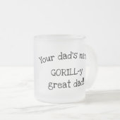 Gorilla en baby "geweldige vader" mok van gevorst  (Voorkant rechts)