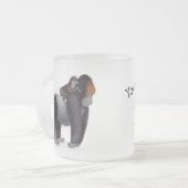 Gorilla en baby "geweldige vader" mok van gevorst  (Voorkant links)