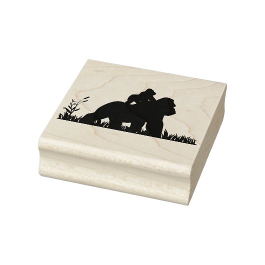 Gorilla en Baby Rubberstempel (Stempel)