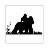 Gorilla en Baby Rubberstempel (Afrduk)