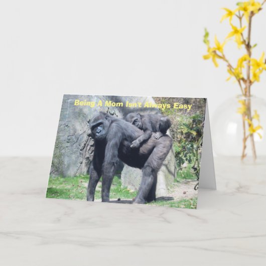 GORILLA EN KIND KAART (Gele Bloem)