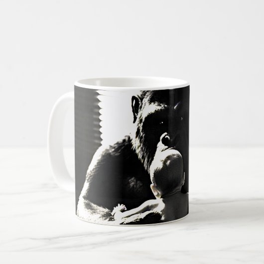 Gorilla en kind koffiemok (Voorkant links)