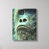 Gorilla en Planten Canvas Afdruk (Voorkant)