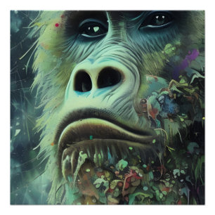 Gorilla en Planten Poster