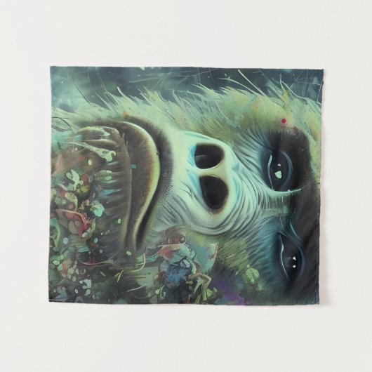 Gorilla en Planten Wandkleed (Voorkant (horizontaal))