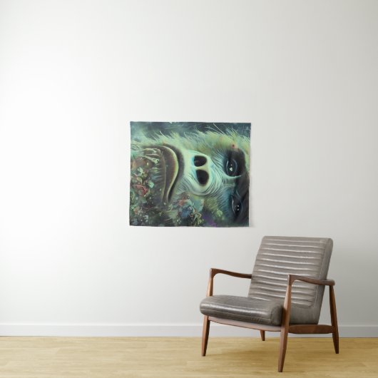 Gorilla en Planten Wandkleed (In Situ (horizontaal))