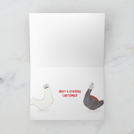 Gorilla en Polar-Beer kerstKaart Kaart (Binnen)