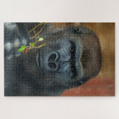 Gorilla en zijn bessen legpuzzel (Horizontaal)