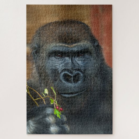 Gorilla en zijn bessen legpuzzel (Verticaal)