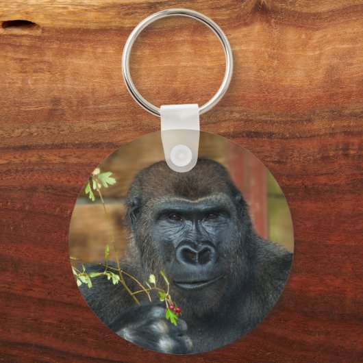 Gorilla en zijn bessen sleutelhanger (Voorkant)