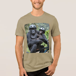 Gorilla en zoon Tri-Blend shirt
