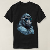 Gorilla Face Angry Growling Enge Silverback Goril T-shirt (Design voorkant)