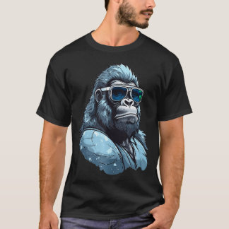 Gorilla Face Angry Growling Enge Silverback Goril T-shirt