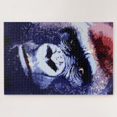 Gorilla Face Blue Pop Art Legpuzzel (Horizontaal)