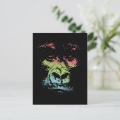 Gorilla Face - Color Briefkaart (Staand voorkant)