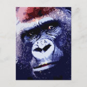 Gorilla Face Pop Art Briefkaart (Voorkant)