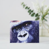 Gorilla Face Pop Art Briefkaart (Staand voorkant)