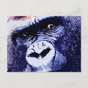 Gorilla Face Pop Art Briefkaart