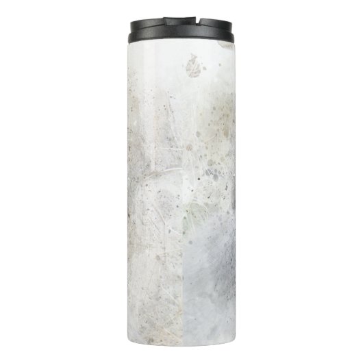 Gorilla Face Portrait Modern Waterverf Thermosbeker (Achterkant)