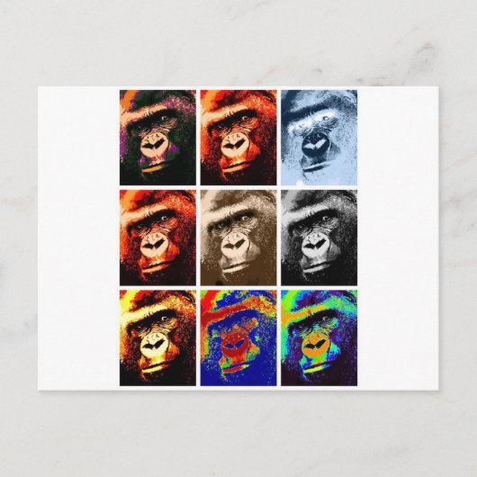 Gorilla Faces Briefkaart (Voorkant)