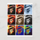 Gorilla Faces Briefkaart (Voorkant)