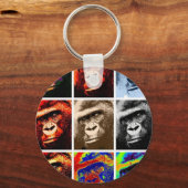 Gorilla Faces Sleutelhanger (Voorkant)