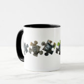 Gorilla familie - stukken van een puzzel mok (Voorkant links)