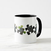 Gorilla familie - stukken van een puzzel mok (Voorkant rechts)