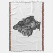 Gorilla Family Blanket ゴリラ家族のブランケット (GorillaLife) Deken (Voorkant Verticaal)