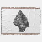 Gorilla Family Blanket ゴリラ家族のブランケット (GorillaLife) Deken (Voorkant)