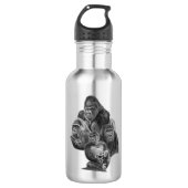 Gorilla Family bottle ゴリラ家族のボトル GorillaLife Waterfles (Voorkant)
