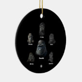 Gorilla Family Keramisch Ornament (Rechts)