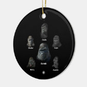 Gorilla Family Keramisch Ornament (Links)