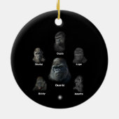 Gorilla Family Keramisch Ornament (Achterkant)