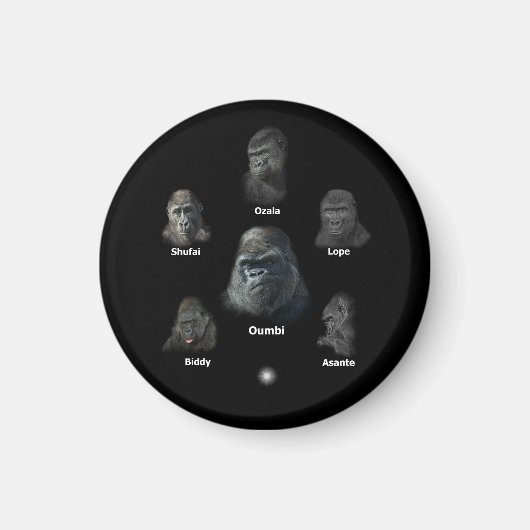 Gorilla Family Magneet (Voorkant)