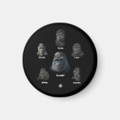 Gorilla Family Magneet (Voorkant)