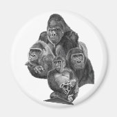 Gorilla Family Magnet (ゴリラ家族のマグネット）Gorilla Life (Voorkant)