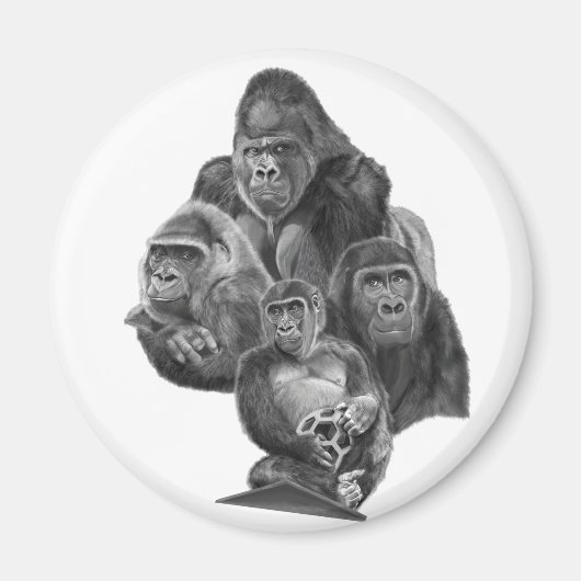 Gorilla Family Magnet (ゴリラ家族のマグネット)Gorilla Life (Voorkant)